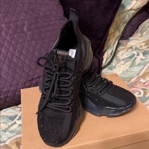 Steve Madden Black Glitter Sneakers